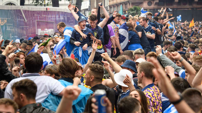 Scotland fans in England for Euro 2020